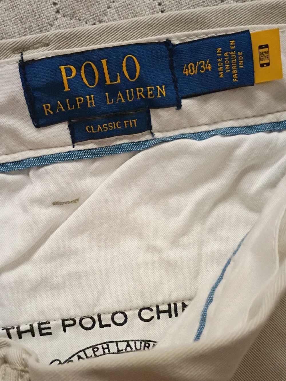 Polo Ralph Lauren Men's 40x34 Chino Pants Light Beige Classic Fit Relaxed